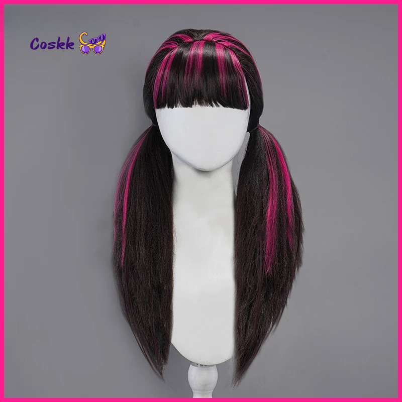 Cosplay Anime Black Hair - Draculauraa Cosplay Wig Long Hair 60CM