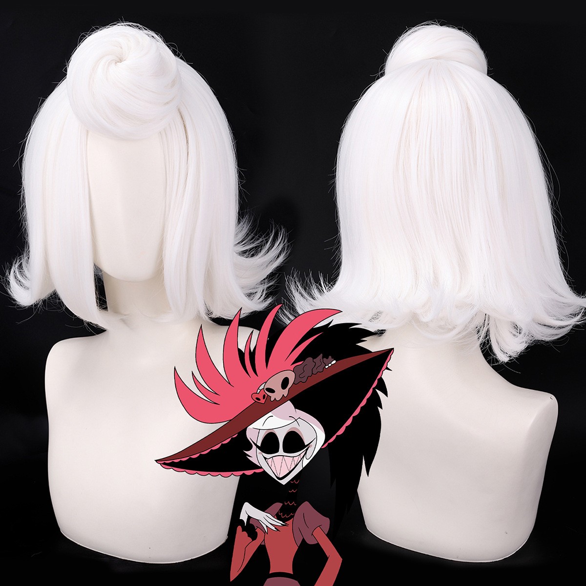 Cosplay Anime White Hair - Anime Hazbin Rosie Cos Anime Hotel