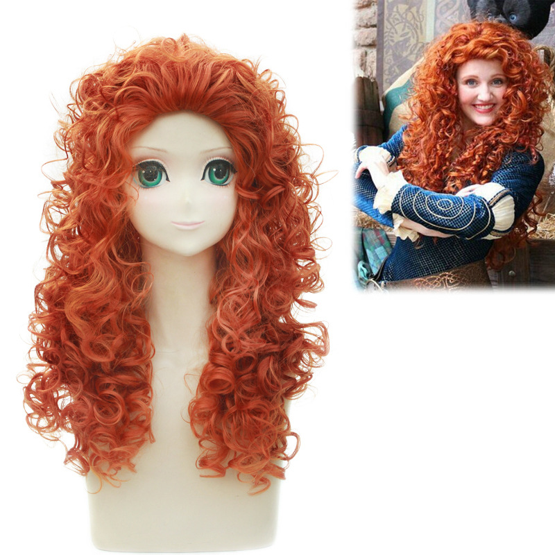 Anime Wigs Brave Legend Brave  - đánh giá và giá Anime Cosplay Orange Hair