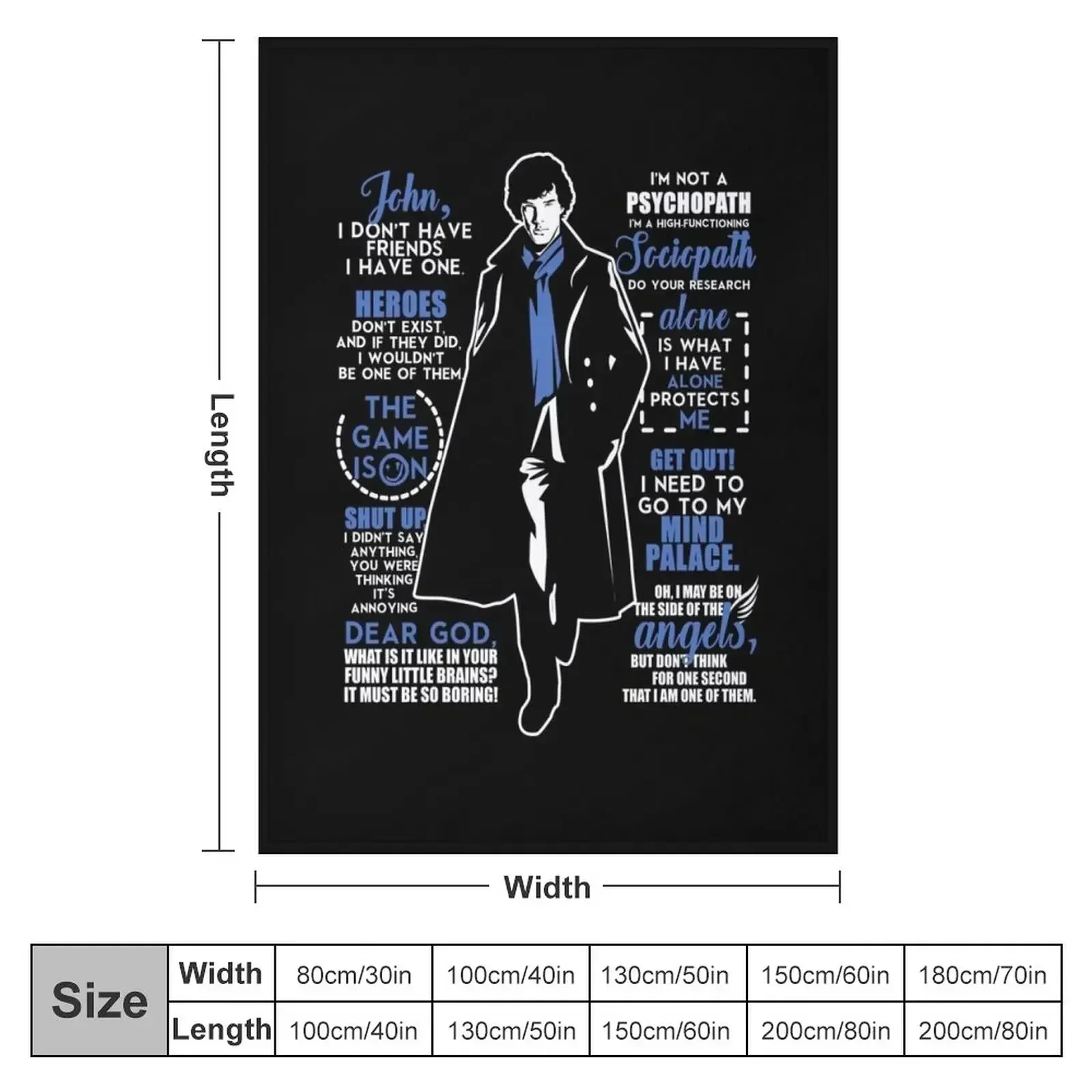 Quotes. V2.0 Throw Blanket val - đánh giá và giá Anime Cosplay Quotes