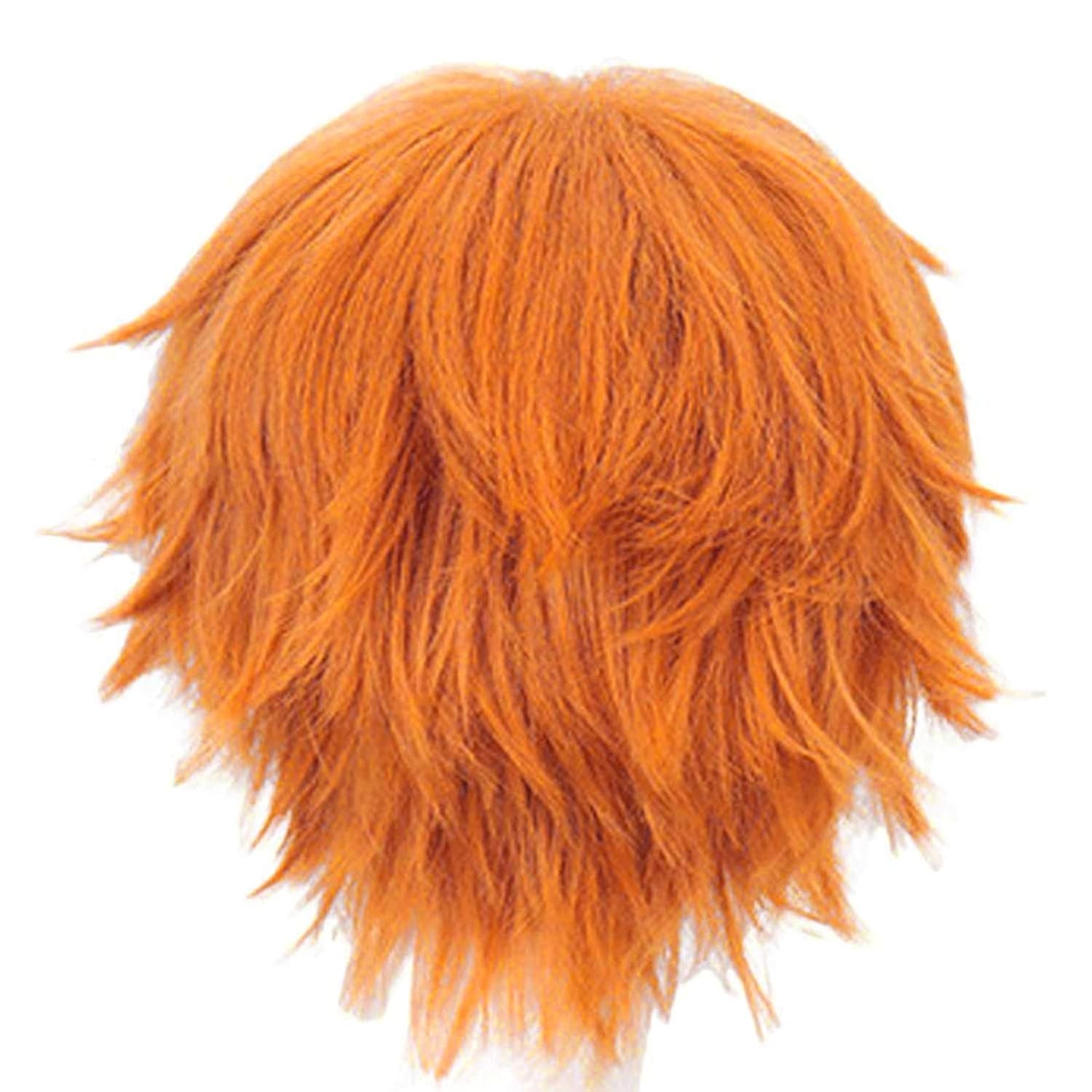 Short Orange Wig for Men Orang - đánh giá và giá Anime Cosplay Orange Hair