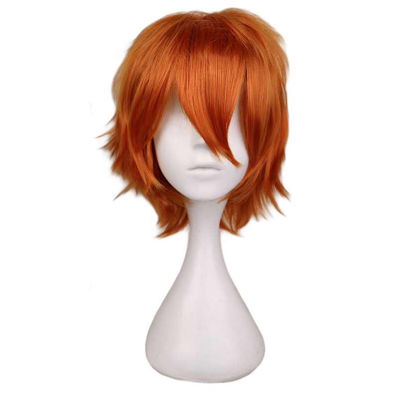 Short Orange Wig for Men Women - đánh giá và giá Anime Cosplay Orange Hair
