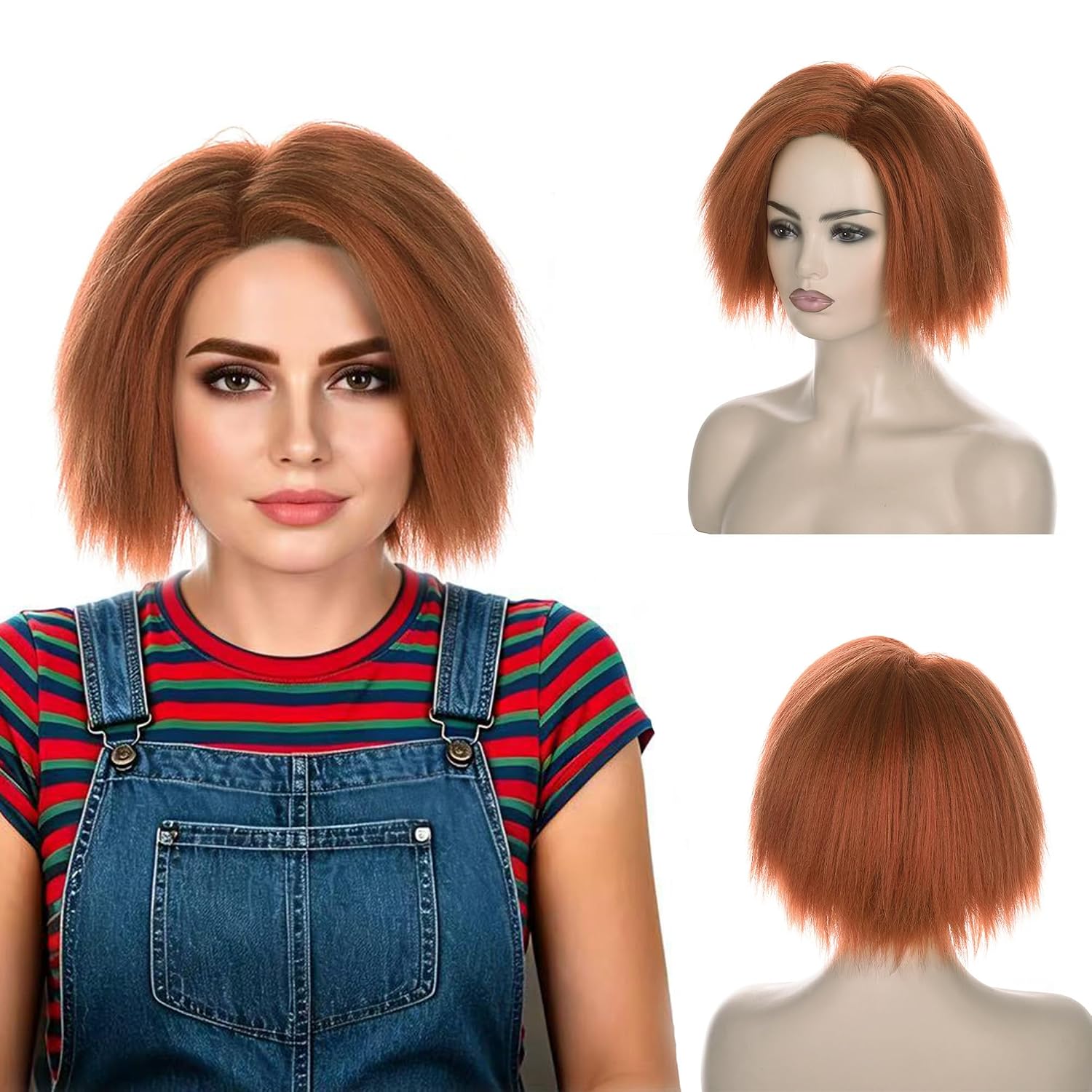 Short Orange Brown Yaki Wig An - đánh giá và giá Anime Cosplay Orange Hair