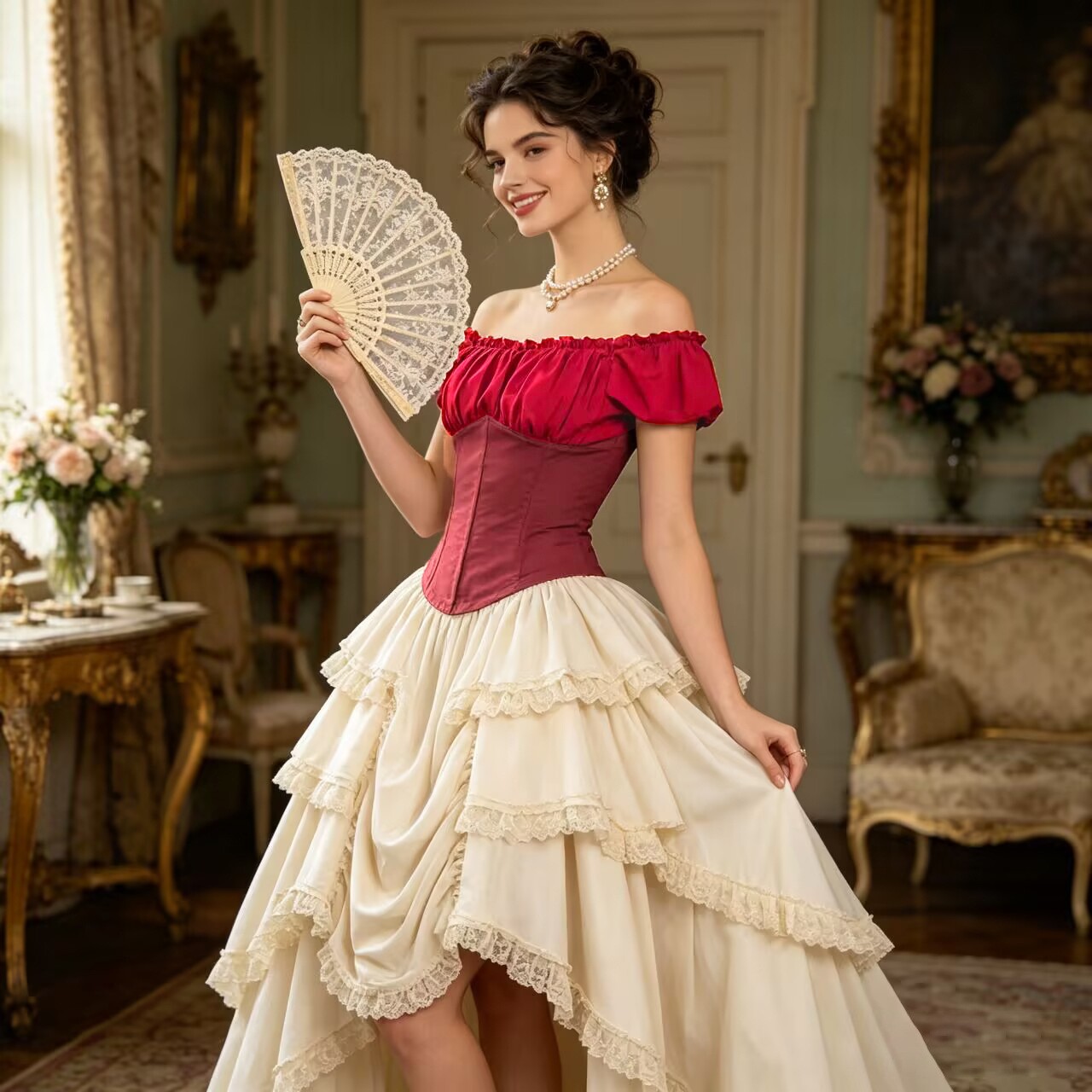 Renaissance Asymmetrical Hem S - đánh giá và giá Anime Cosplay Anime