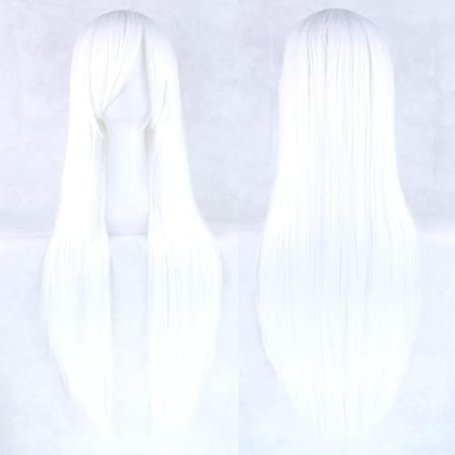 80cm Long Straight Natural Hai - đánh giá và giá Cosplay Anime White Hair